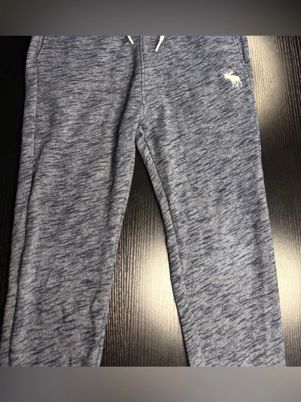 abercrombie kids Heathered Blue Joggers with Logo